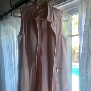 Long vest by Calvin Klein in Pale Pink